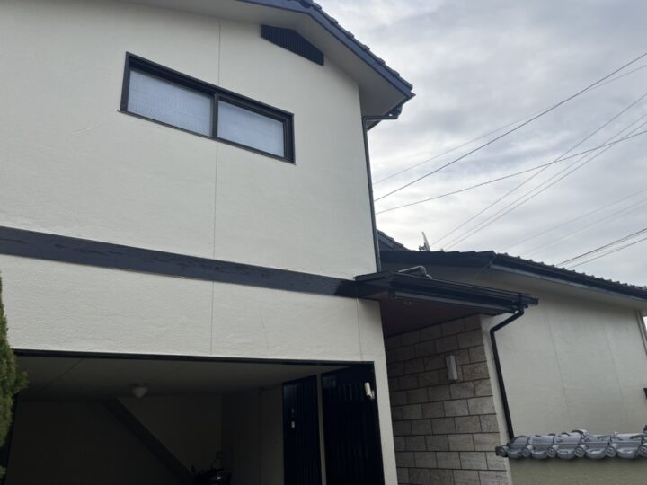 劣化した外壁・付帯部塗装／佐賀市M様邸　外壁塗装・付帯部塗装