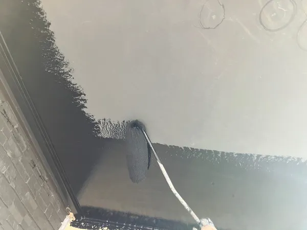 軒下天井 中塗り