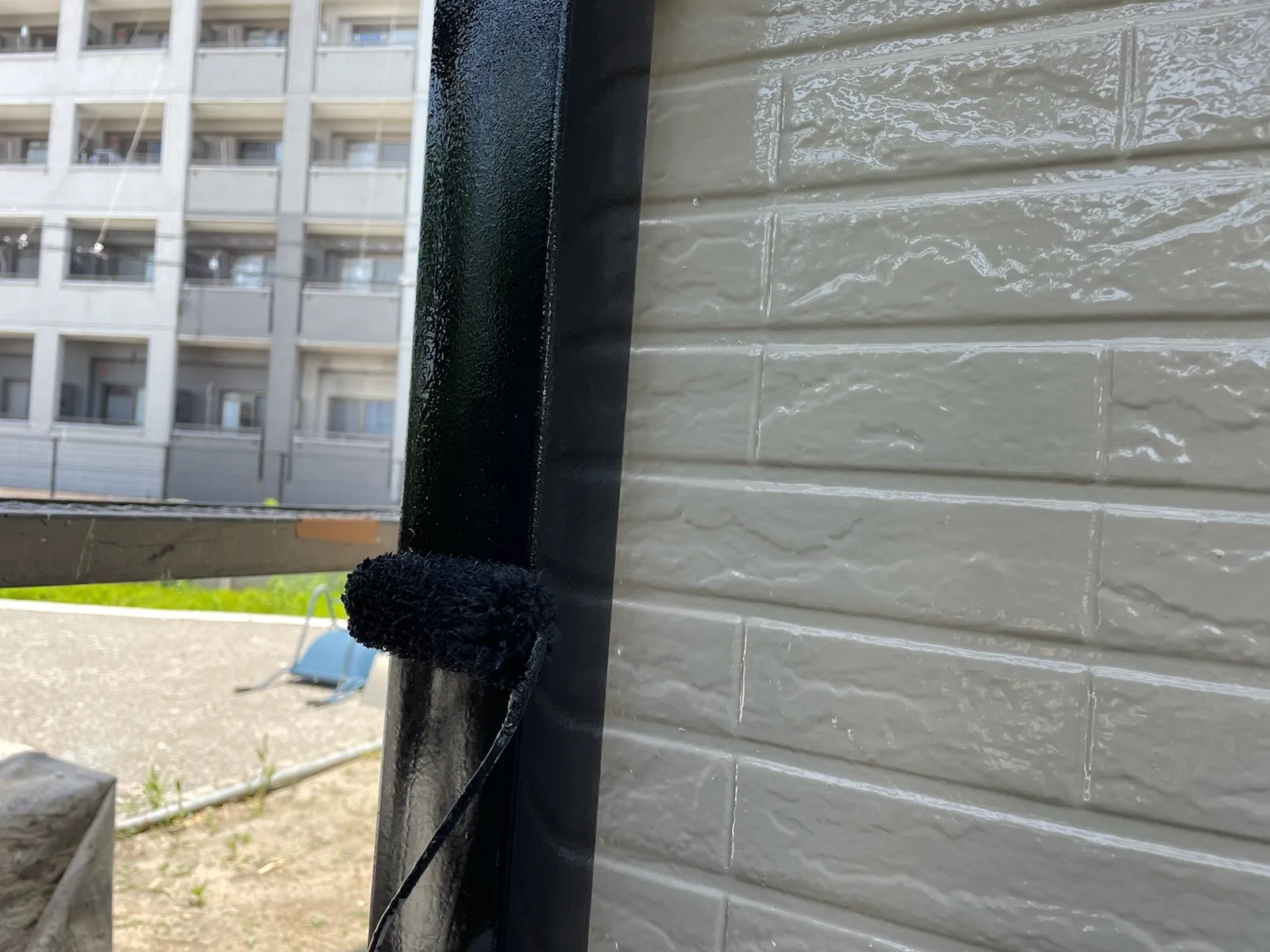 佐賀市　塗るばい　サニー建設商事　外壁塗装　雨樋　塗装　2回目　6月3日