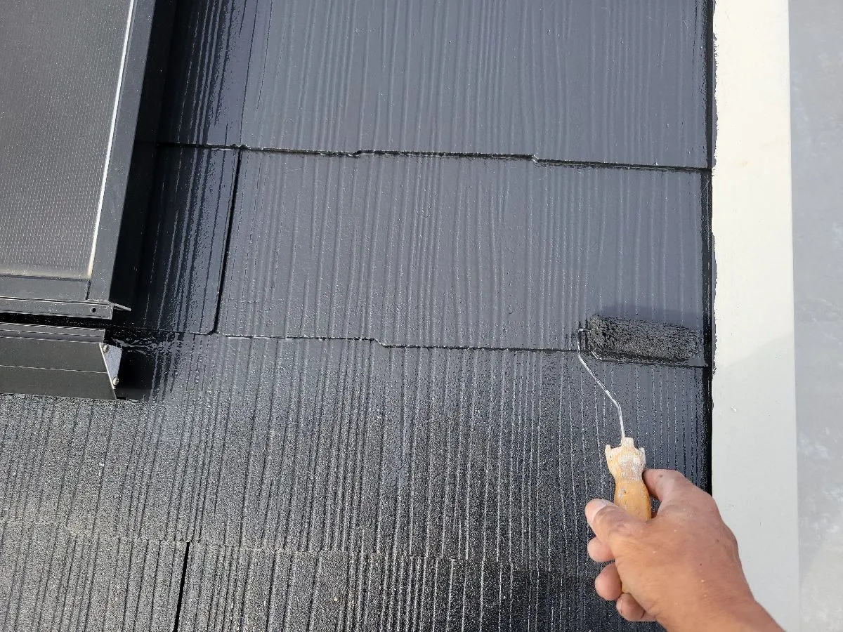 東与賀町　11月1日　屋根中塗り 佐賀市　佐賀　ぬるばい　塗るばい　サニー建設商事　外壁塗装　塗装　屋根塗装　