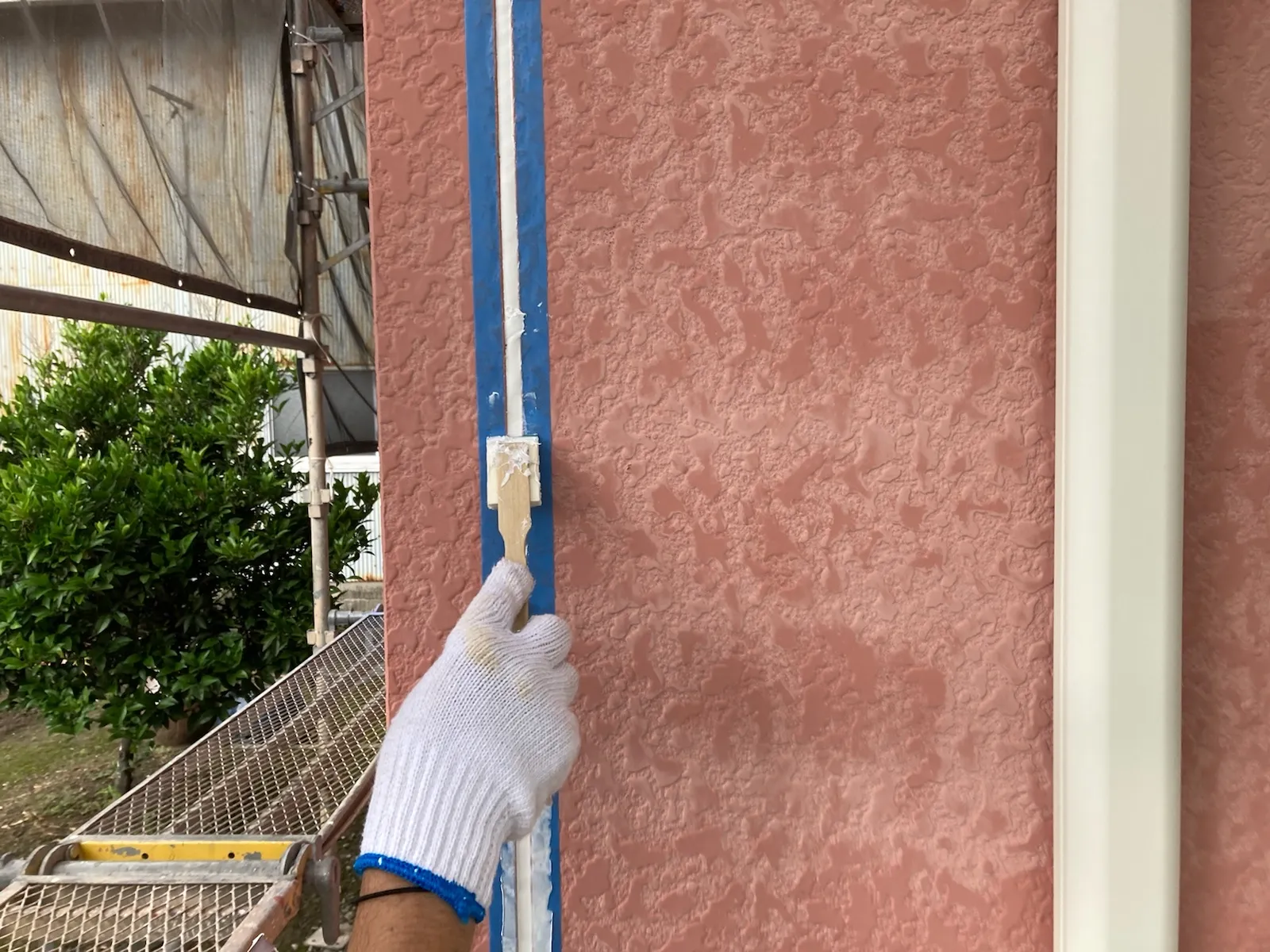 佐賀市　佐賀　佐賀県　外壁塗装　塗るばい　サニー建設商事　川副　6月22日　コーキング　均し