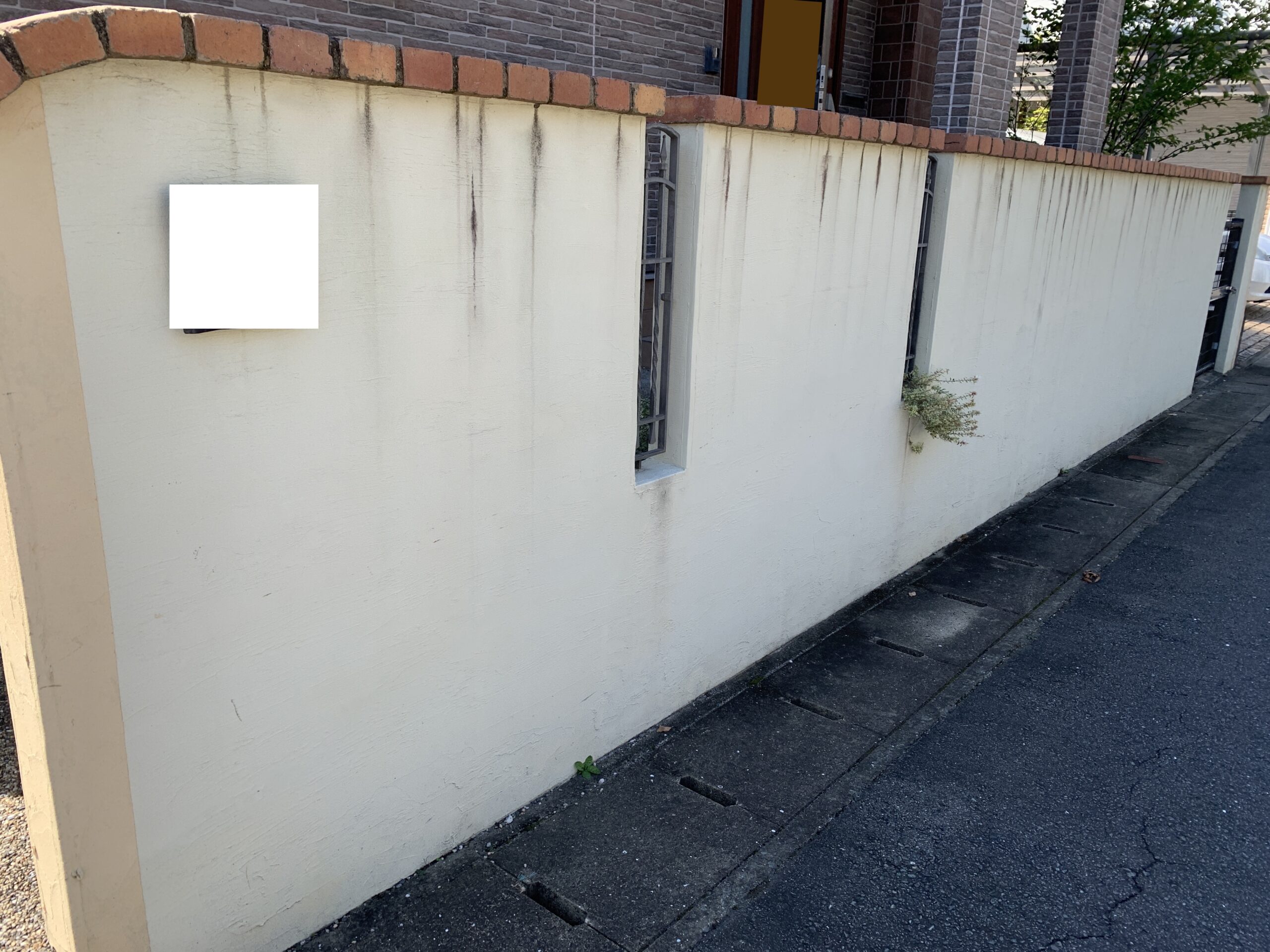 　佐賀市　外壁塗装　さにけん　サニケン　塗るばい　サニー建設商事　施工事例　ビフォーアフター　施工前　塀