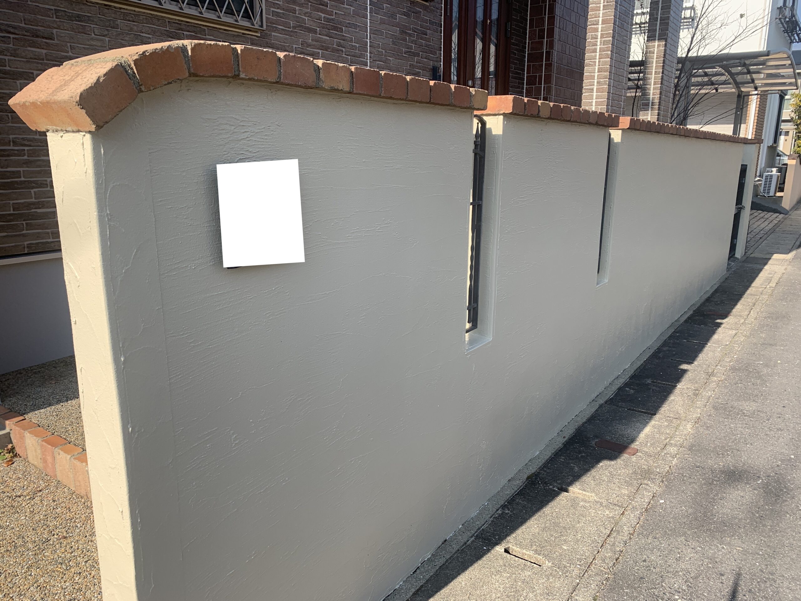 　佐賀市　外壁塗装　さにけん　サニケン　塗るばい　サニー建設商事　施工事例　ビフォーアフター　施工後　塀